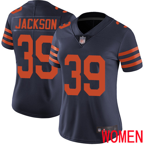 Chicago Bears Limited Navy Blue Women Eddie Jackson Jersey NFL Football #39 Rush Vapor Untouchable